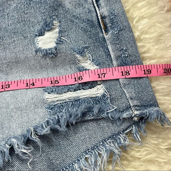 BLANK NYC Distressed High Rise Cut Off Shorts 27 - Picture 8 of 9